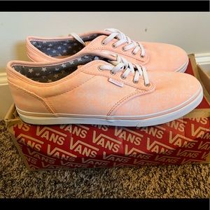 Size 9 womens vans. Atwood Low Peach color.